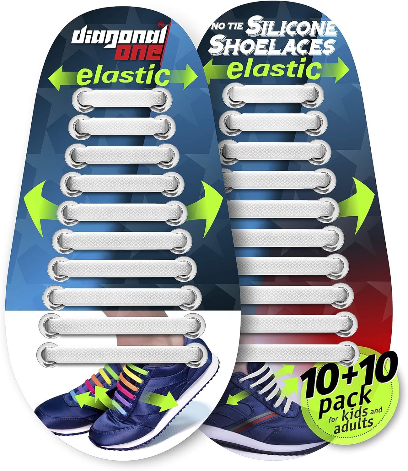 No Tie Shoe Laces for Adults - Elastic Shoe Laces for Sneakers No Tie Kids Shoelaces | Amazon (US)