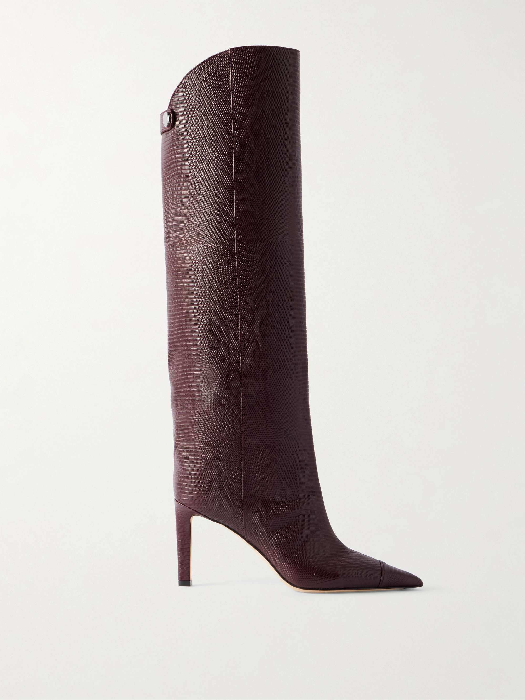 Alizze lizard-effect leather knee boots | NET-A-PORTER (US)