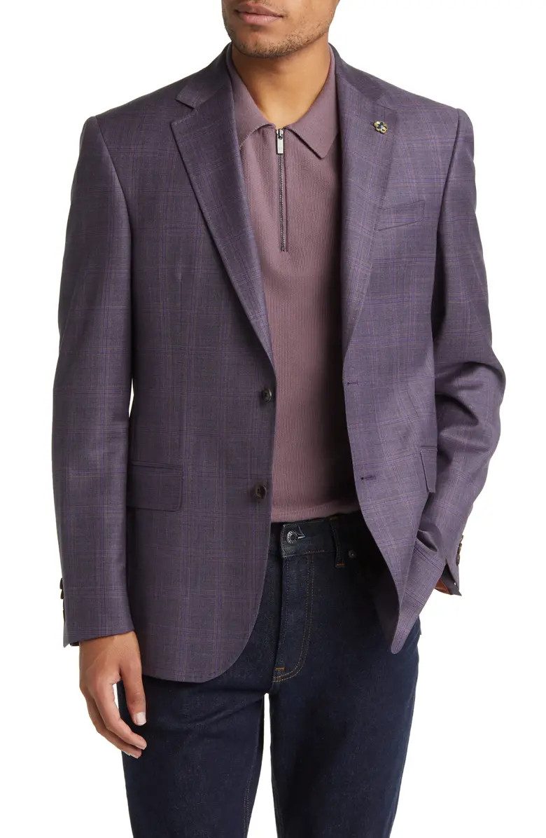 Jay Slim Fit Windowpane Plaid Wool Sport Coat | Nordstrom