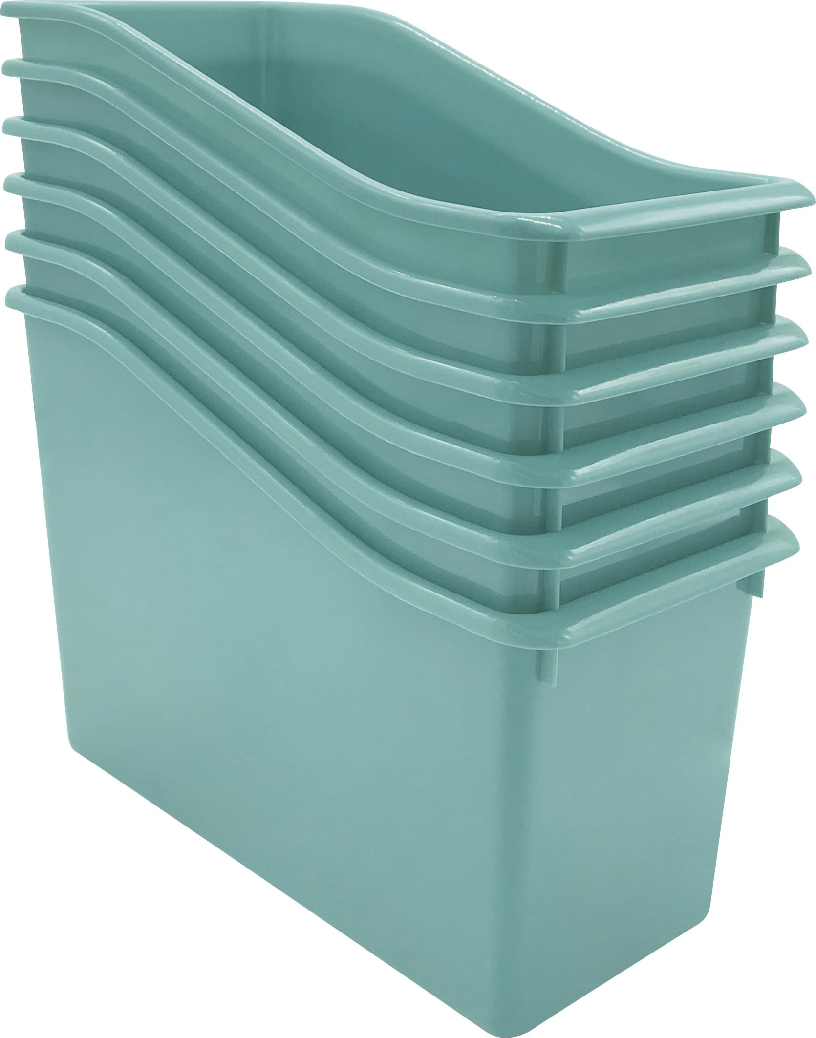 Teacher Created Resources Calming Blue Plastic Book Bin 6-Pack (TCR2088749) | Amazon (US)