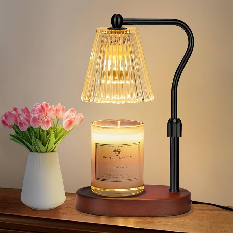 Candle Warmer Lamp with Dimmer, Candle Warmer with Timer Adjustable Height for Scented Wax Jar Ca... | Amazon (US)