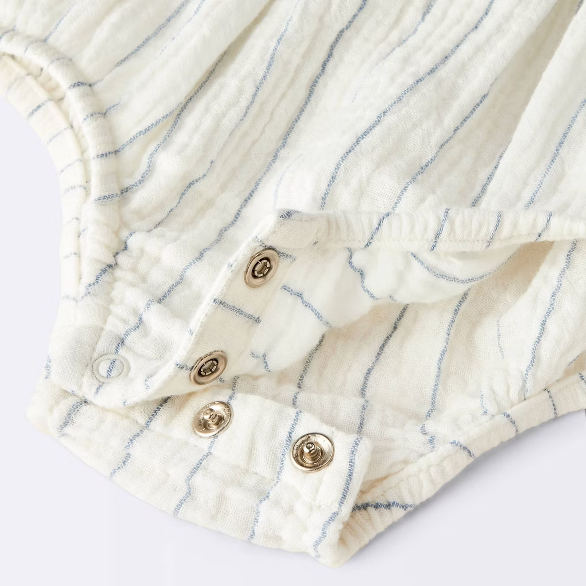 Baby Girls' Striped Puff Sleeve Romper - Cloud Island™ Cream | Target