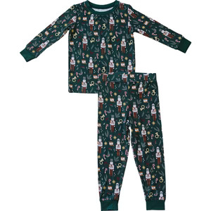 Mebie Baby Green Nutcracker Bamboo Cozy Set – Family Matching Christmas Pajamas | Mebie Baby