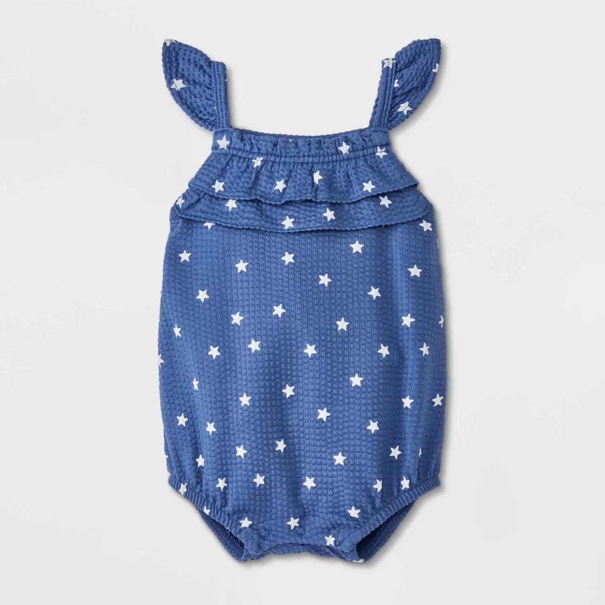Baby Girls' Star Ruffle Romper - Cat & Jack™ Navy Blue | Target