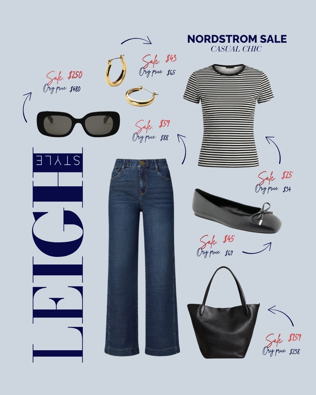 Nordstrom Sale casual chic finds 🤍 These closet staples are too good to miss.

Nordstrom Sale, Nordstrom Anniversary Sale, casual outfit, everyday outfit, wardrobe staples, striped tee, straight leg jeans, ballet flats, black tote bag, gold hoop earrings, designer sunglasses, casual chic, classic style, effortless outfit, fall basics, capsule wardrobe, neutral outfit, everyday fashion, sale finds, affordable fashion

#LTKootd #LTKSaleAlert