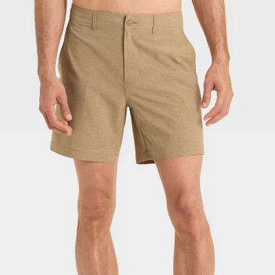 Men's 7'' Hybrid Swim Shorts - Goodfellow & Co™ Khaki 36 | Target