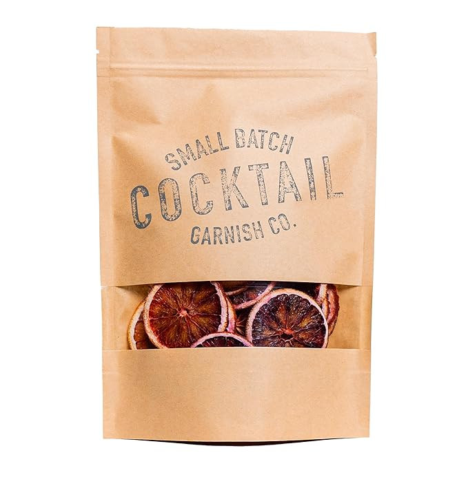Cocktail Garnish Co. Dehydrated Blood Orange Wheels, 2.5oz, 26+ Slices | Amazon (US)
