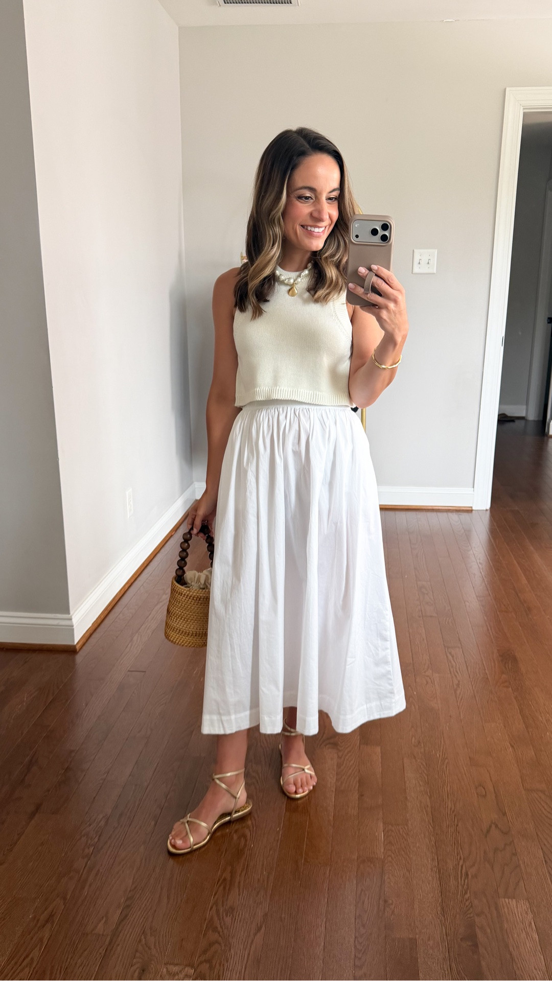 Petite-friendly summer skirts! 

Skirt (J.Crew Factory): xxs - standard fit 
Top (Anthropologie): petite xxs (from a set with a pink dress, linked below) 
Camisole (Kohl’s): small

#LTKPetite