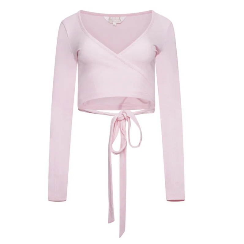 Ribbed Modal Ballet Wrap- Baby Pink | The NAP Co
