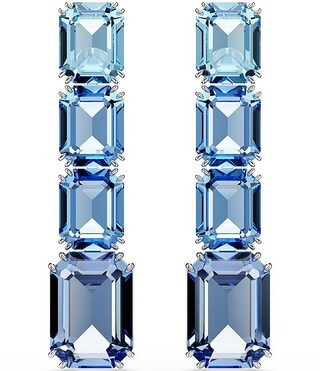 Millenia Octagon Cut Blue Linear Earrings | Dillard's
