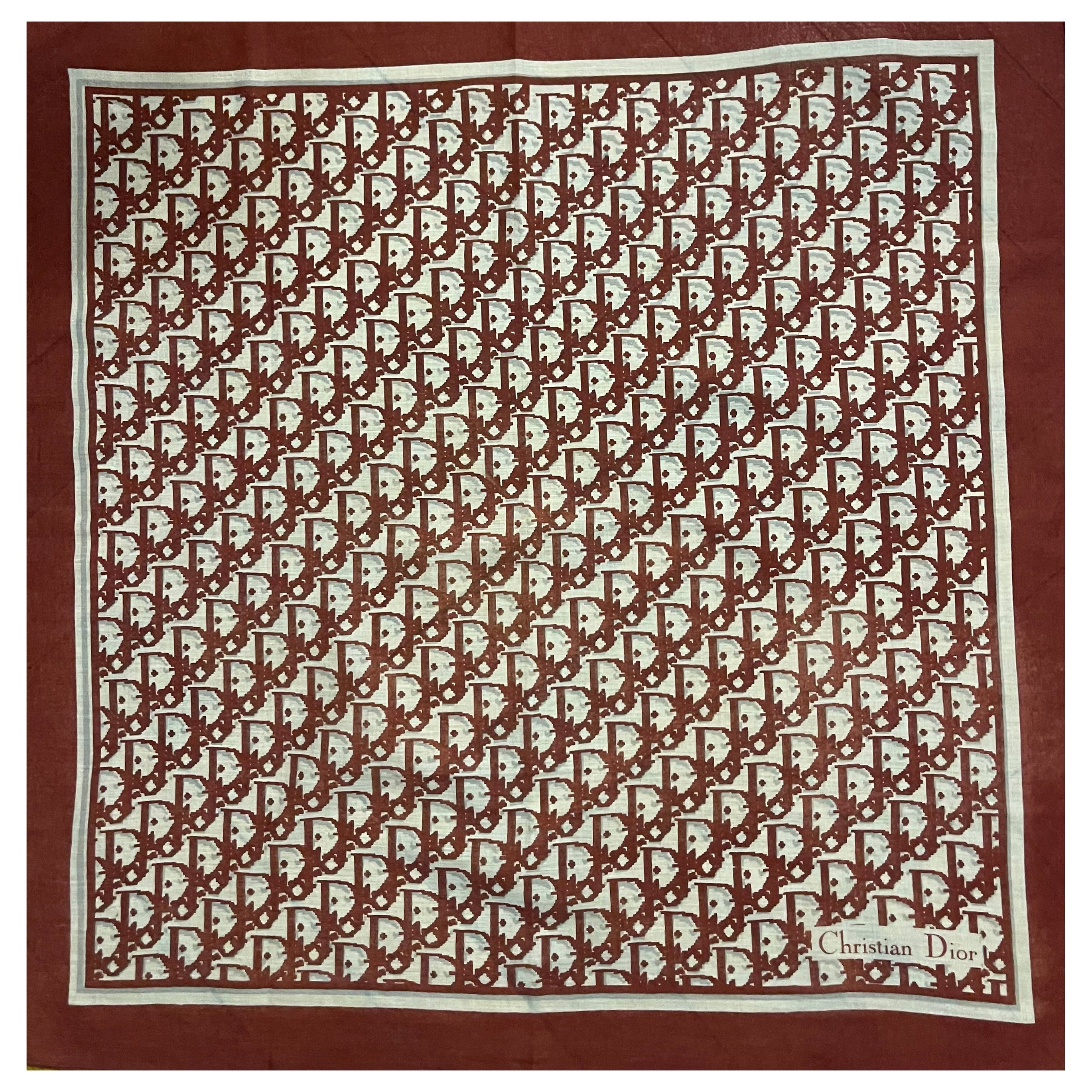 Christian Dior Monogram Cotton Scarf For Sale at 1stDibs | 1stDibs
