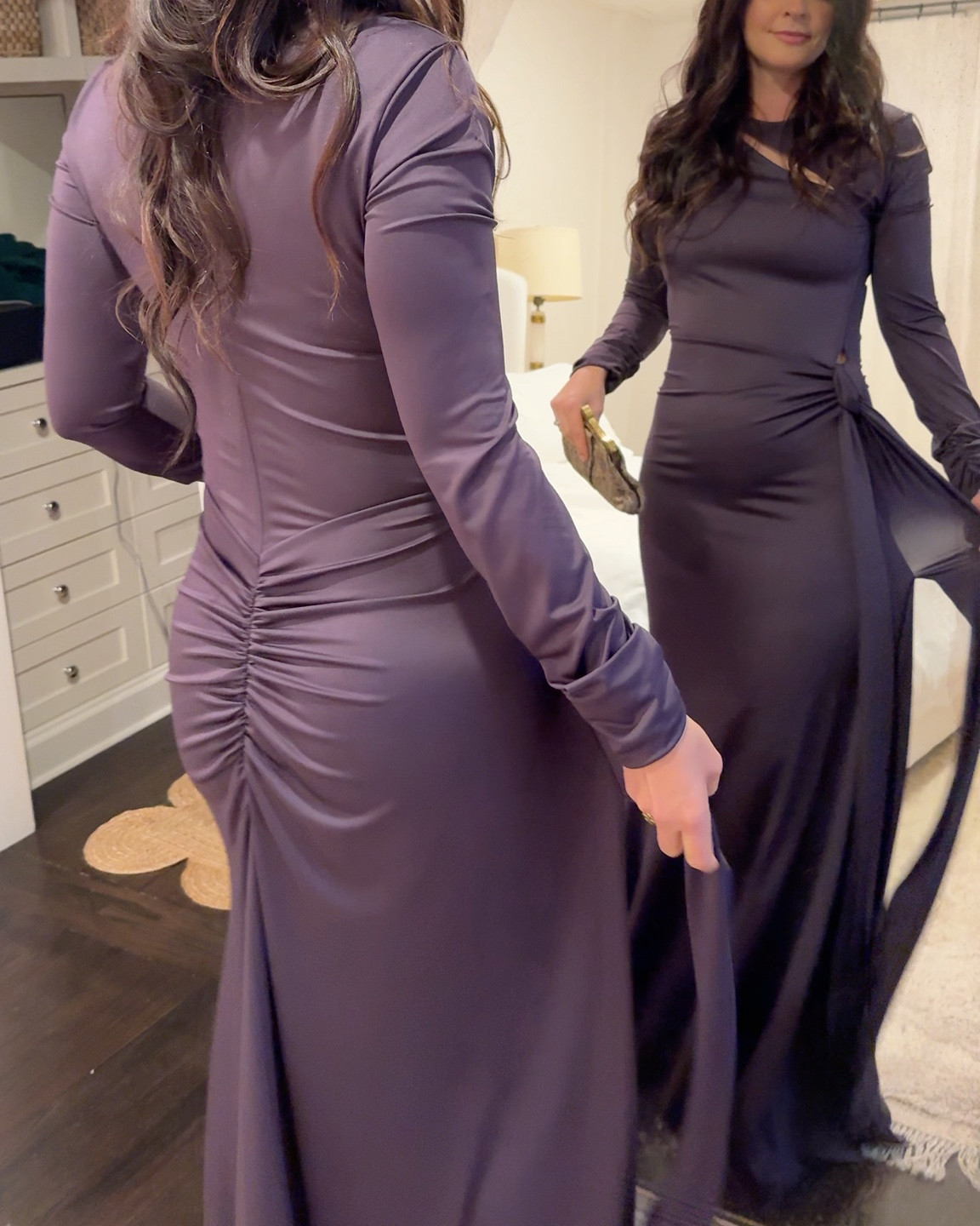 This dress!!! Sexy, chic, and shockingly comfortable. Perfect for our night at the American Ballet Theatre Gala, would also be great for any holiday events or for a fall/winter wedding guest dress (and it’s 50% off!)

#LTKStyleTip #LTKWedding #LTKOver40