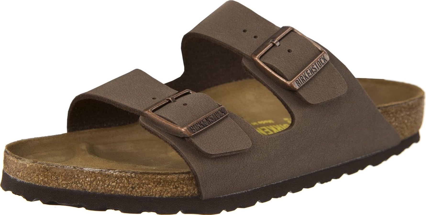 Birkenstock Men's Amalfi Leather Soft Footbed Arizona Sandals | Amazon (US)