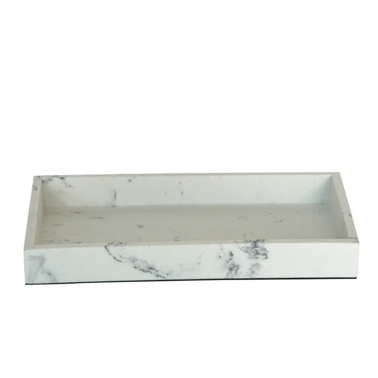 Better Homes & Gardens Faux Marble Vanity Tray, White - Walmart.com | Walmart (US)