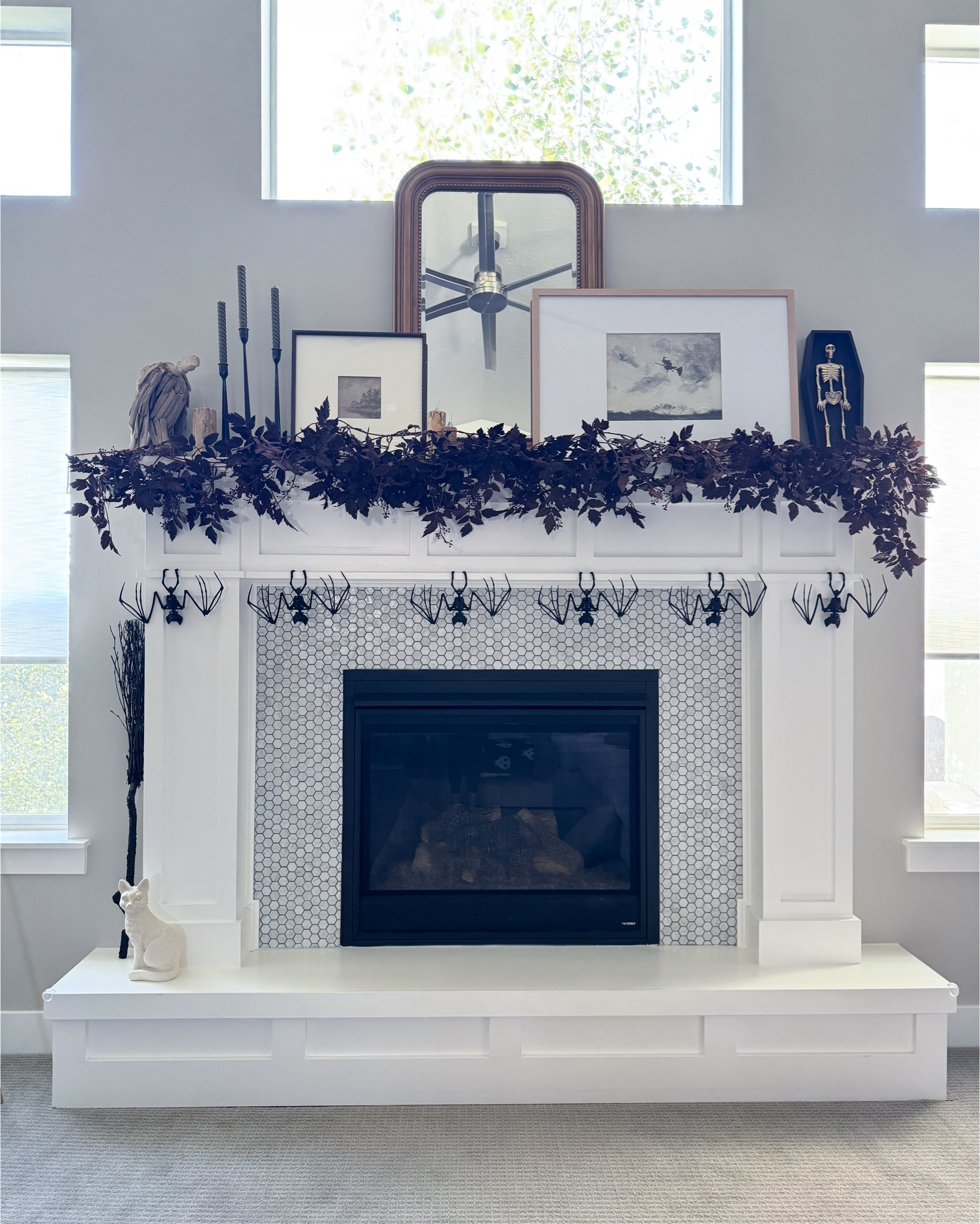Halloween mantel details 

Neutral Home - Halloween Decor - Fall Home - Dark Leaf Garland - Mantel Styled

#LTKHalloween #LTKSeasonal #LTKHome
