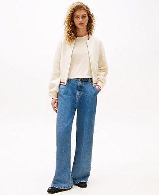 Tommy Hilfiger x Sofia Richie Grainge Women's Knit Zip-Front Varsity Sweater - Macy's | Macy's