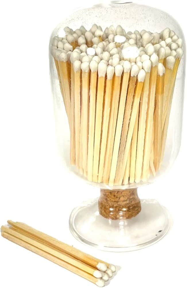 Decorative Glass Matches Cloche | Includes Matches & Free Striker Strip!!! Match Holder Gift Set ... | Amazon (US)