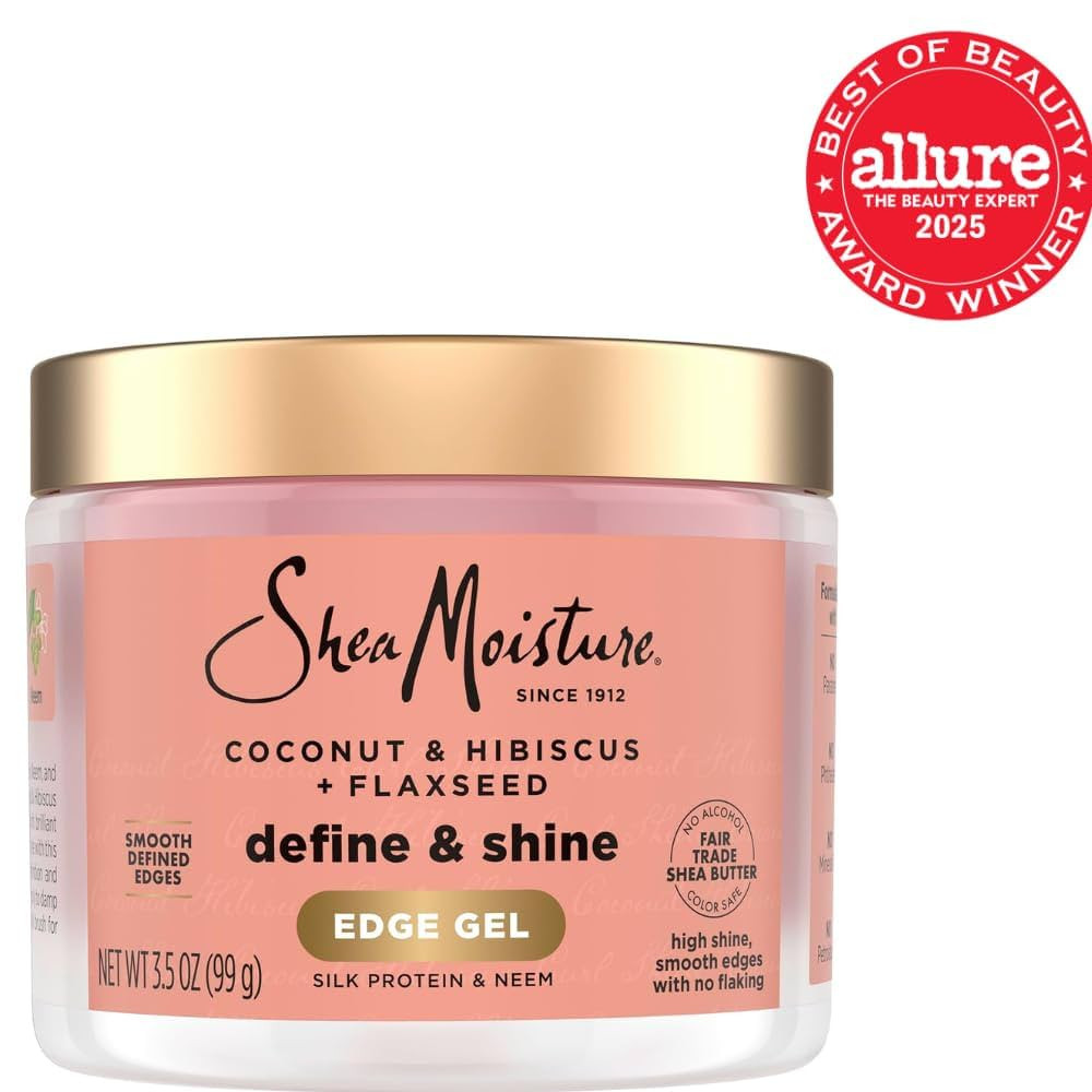 Shea Moisture Define & Shine Edge Gel + Flaxseed Coconut & Hibiscus Holds and Controls Edges All ... | Amazon (US)