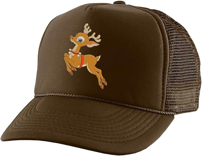 ALLNTRENDS Christmas Fawn Trucker Hat Adult Xmas Party Hats Embroidered Holiday Cap | Amazon (US)