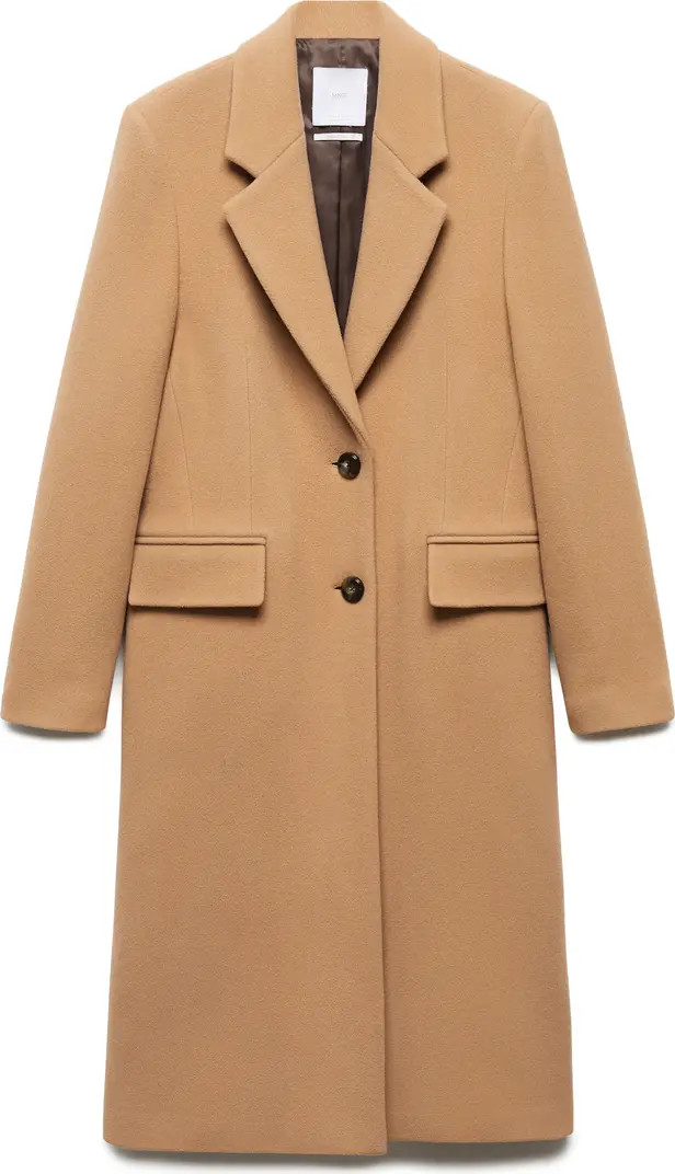 MANGO Virgin Wool Blend Coat | Nordstrom | Nordstrom