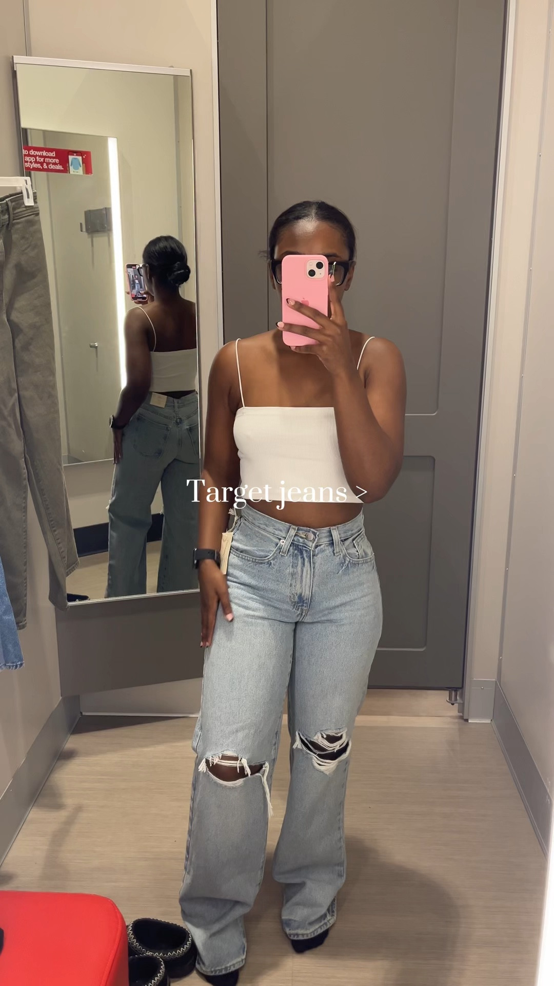 TARGET Jeans✨

In the green pair I am wearing a size 4, in the blue jeans I am wearing a size 0 Long Length!! (they run pretty big) 

#LTKFindsUnder50 #LTKStyleTip #LTKFindsUnder100