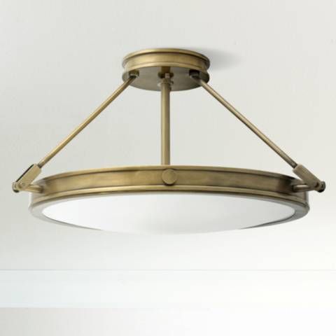 Hinkley Collier 22" High Heritage Brass Ceiling Light - #8G751 | Lamps Plus | Lamps Plus