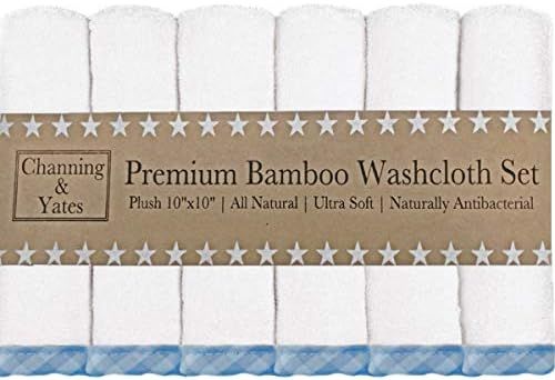 Channing & Yates - Premium Baby Washcloths - (6-Pack) Bamboo Organic Baby Wash Cloths - 2X Thicke... | Amazon (US)