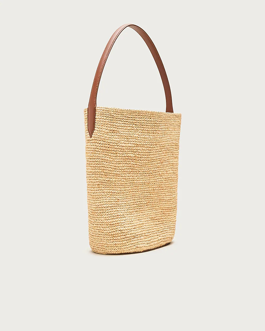 Berkeley handknotted bucket bag in raffia | J. Crew US