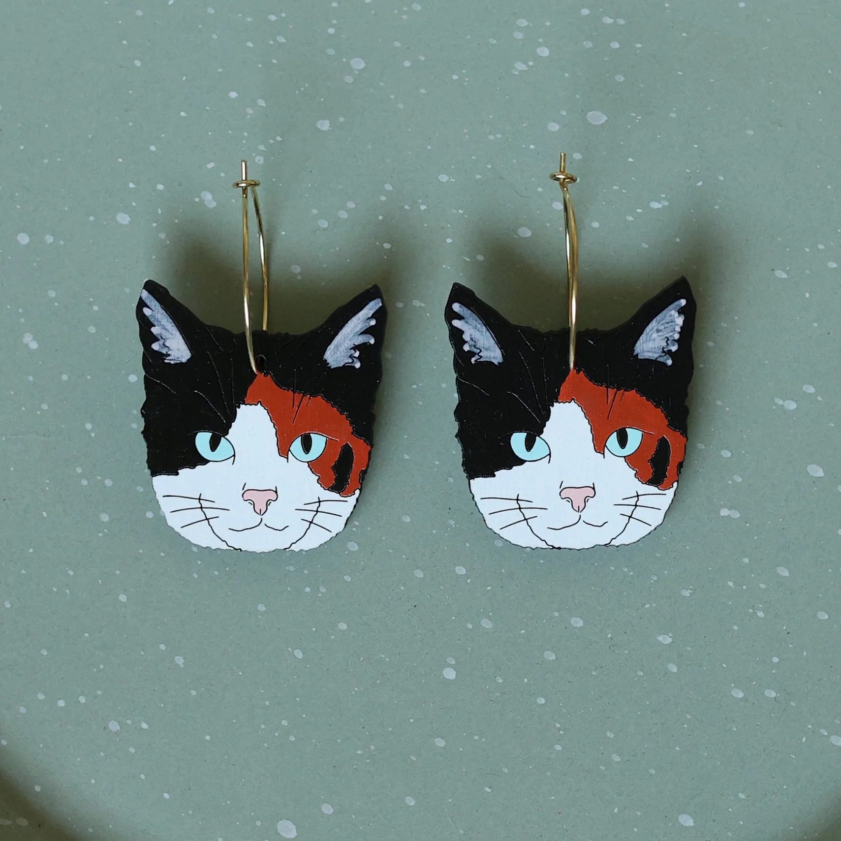 Calico Cat Hoop Earrings | Le Chic Miami