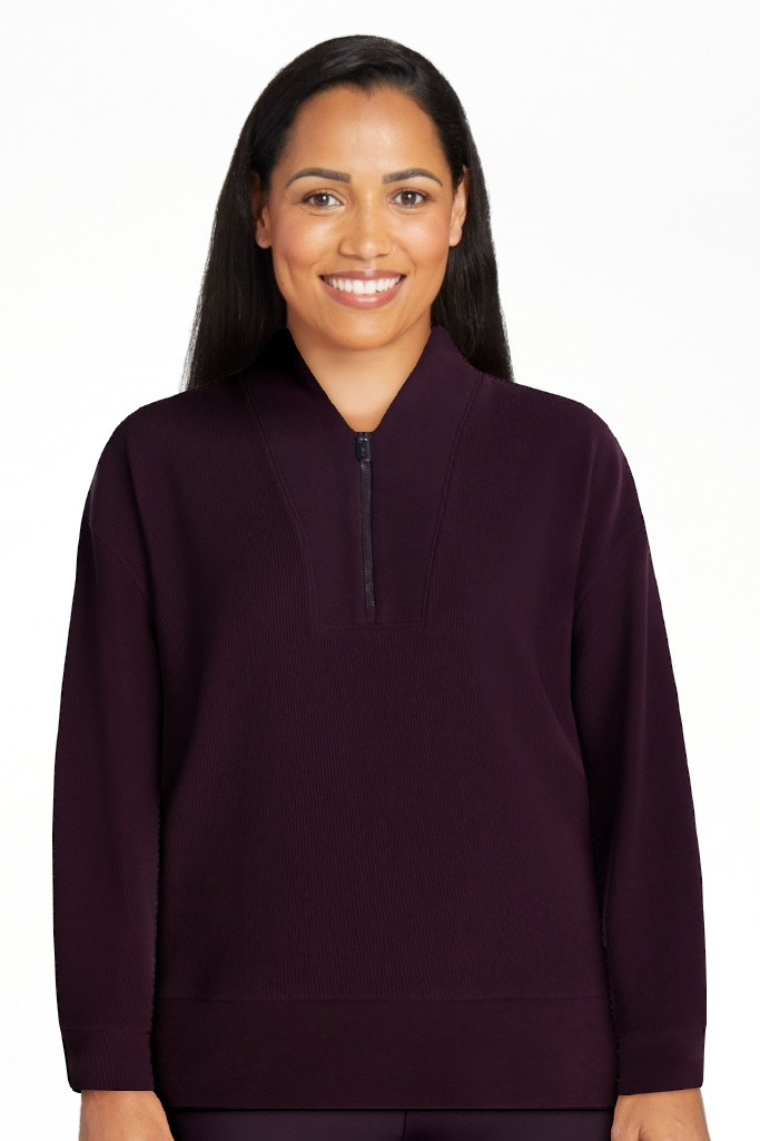 Avia Women's and Women's Plus Ribbed Ottoman Quarter Zip Sweatshirt, Sizes XS-4X | Walmart (US)