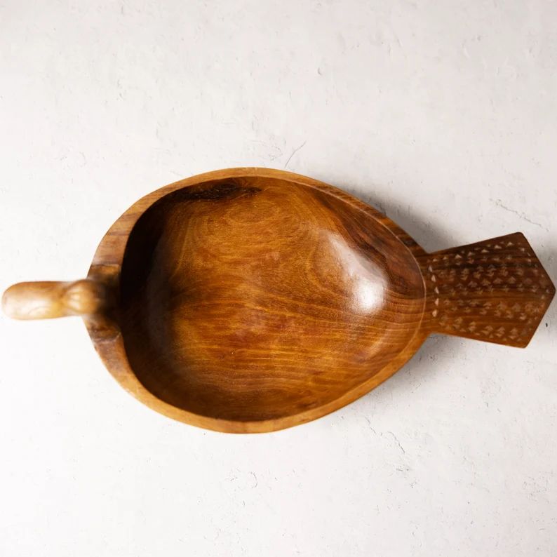Vintage carved wooden duck bird bowl large | Etsy (US)
