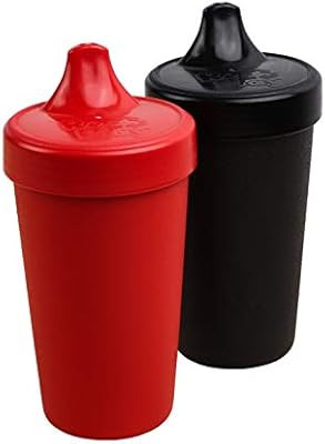 Re-Play Made in USA 2pk Toddler Feeding No Spill Sippy Cups | 1 Piece Silicone Easy Clean Valve |... | Amazon (US)