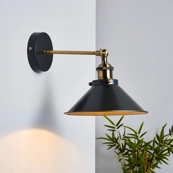 Logan Industrial Grey Wall Light | Dunelm (migrated)