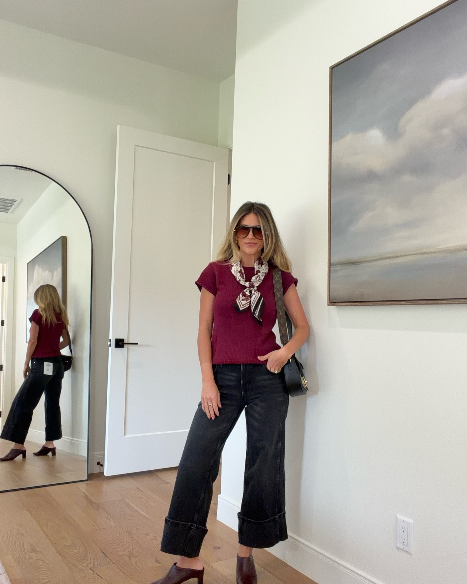 Affordable game day outfit for my Aggie fans! 
Walmart top size XS
Walmart mid rise black jeans size 0 
Scarf 
Amazon sunglasses 
Clear bag

#LTKOver40 #LTKPetite #LTKootd