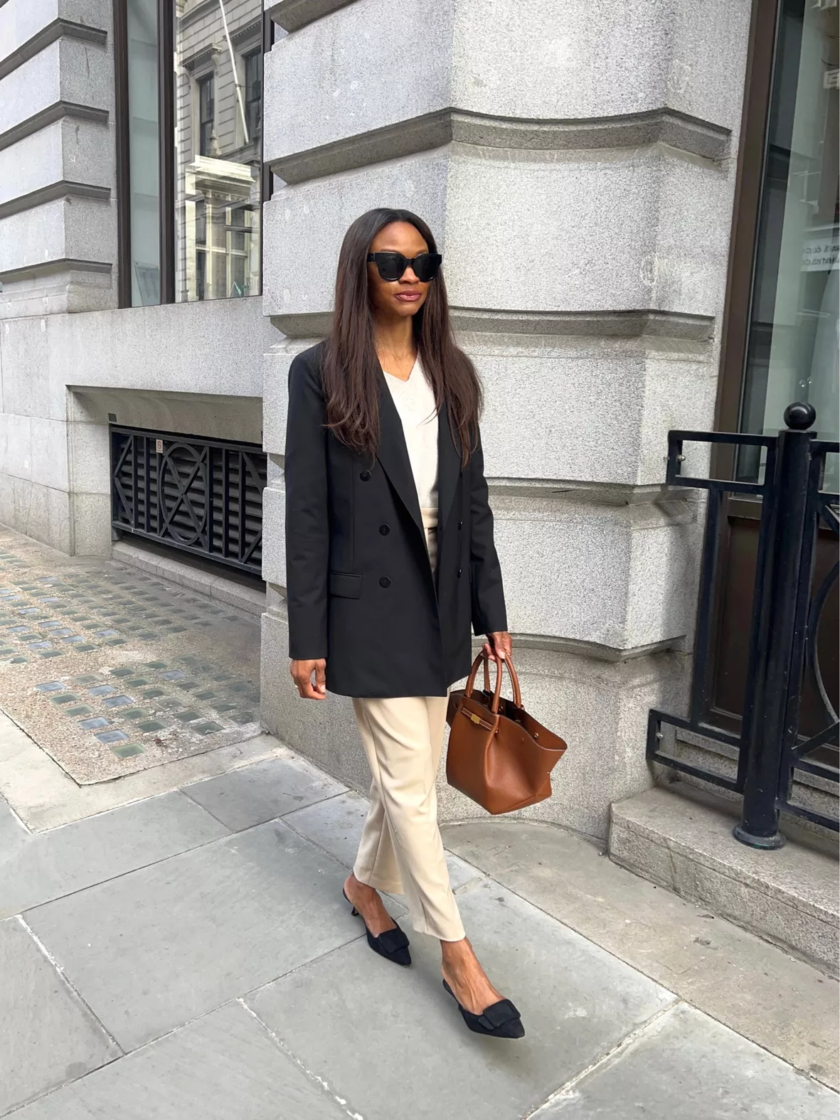 A Grey And Black Look In NYC  Business casual outfits, Business