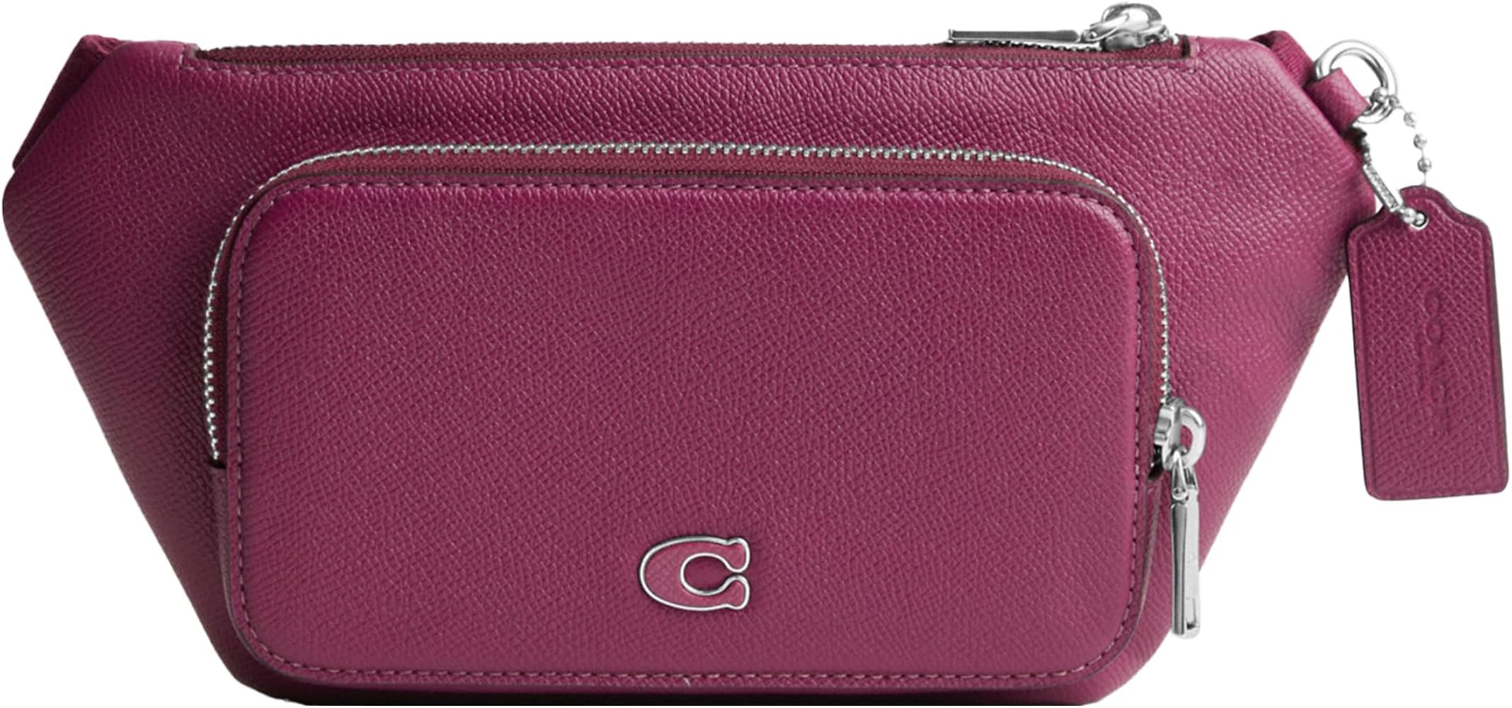 COACH Belt Bag in Crossgrain Leather, DEEP Plum | Amazon (US)