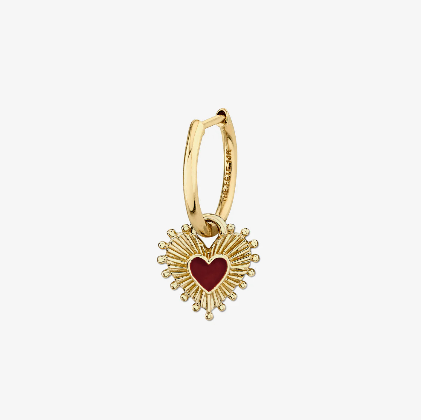 SACRED HEART EARRING / RED / PETITE | The Fête