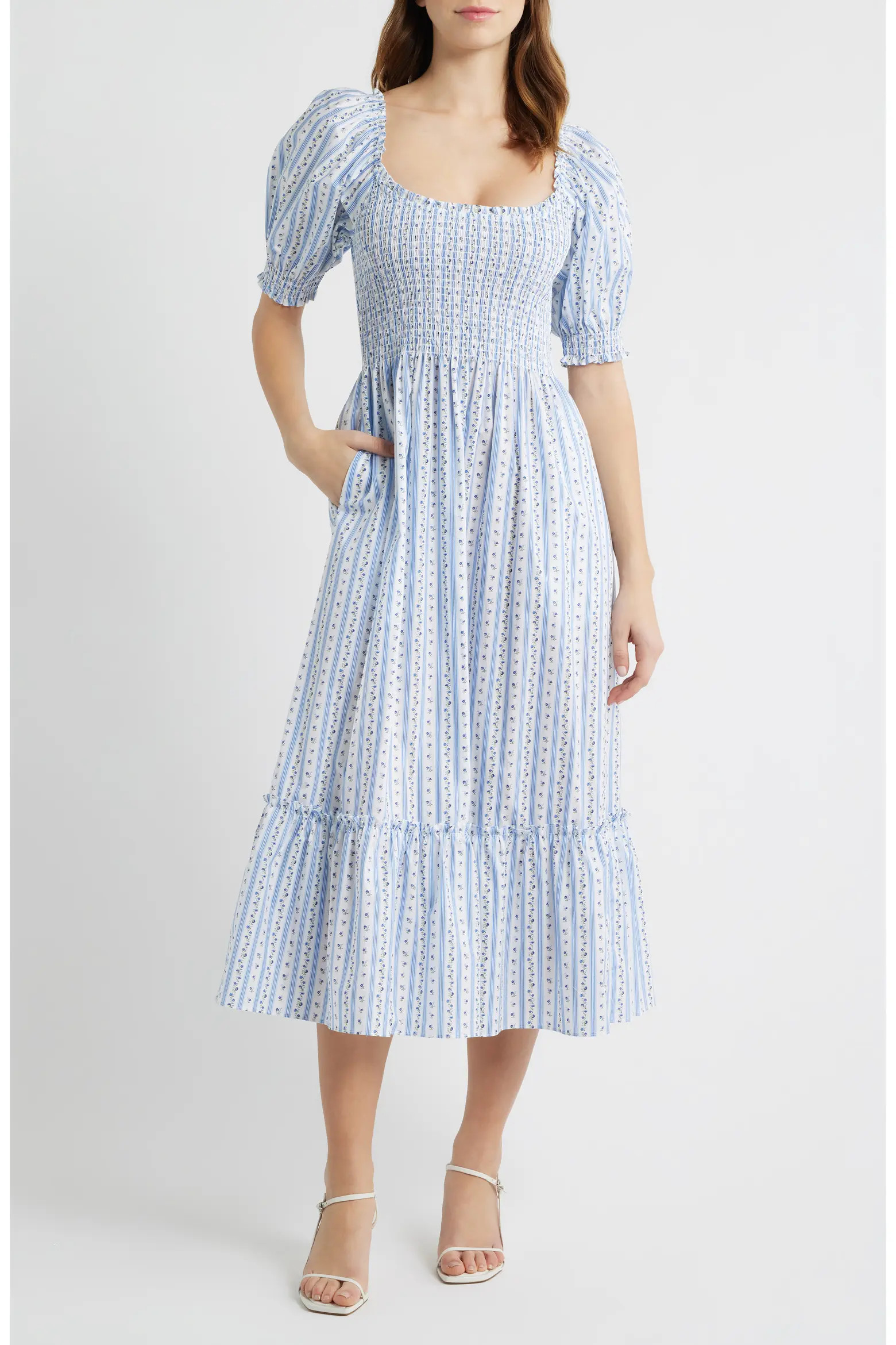 The Louisa Ditsy Floral Midi Nap Dress (Women) | Nordstrom | Nordstrom