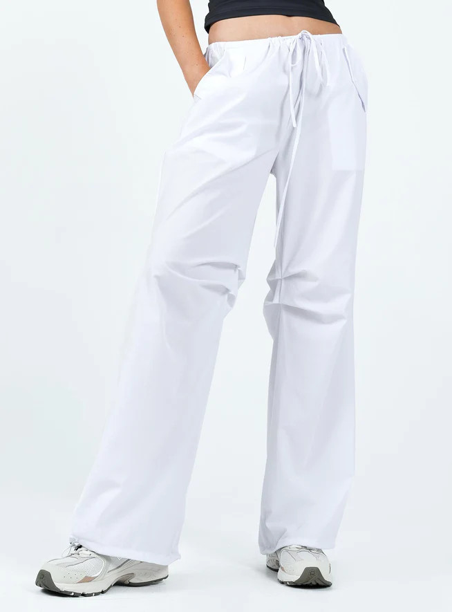 Snow Parachute Pants White | Princess Polly US