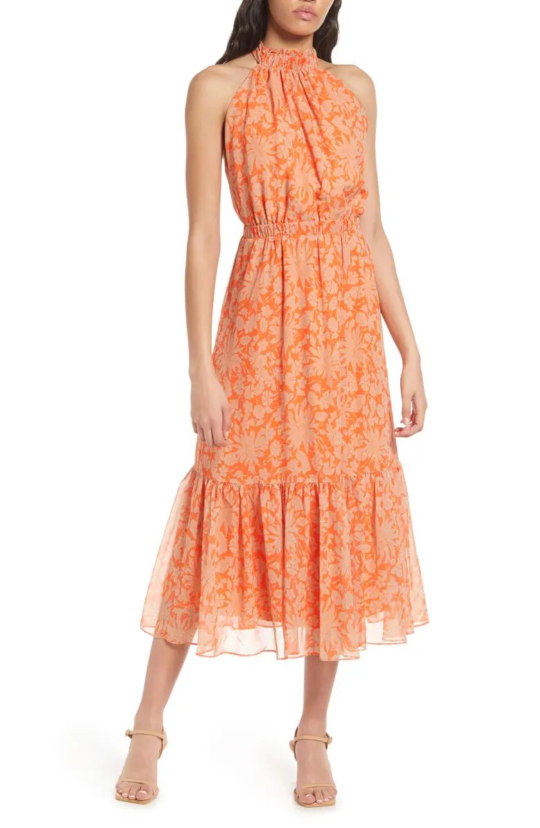 Chelsea28 Floral Print Halter Neck Maxi Dress | Nordstrom | Nordstrom