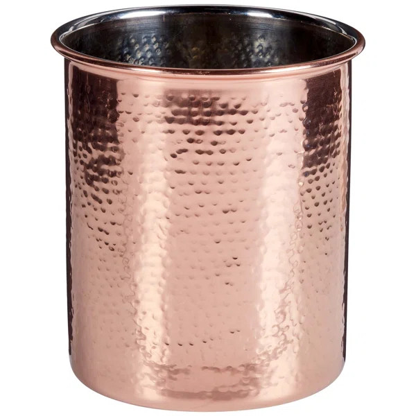 Utensil Holder, S/S Hammred Copper Plated | Wayfair North America
