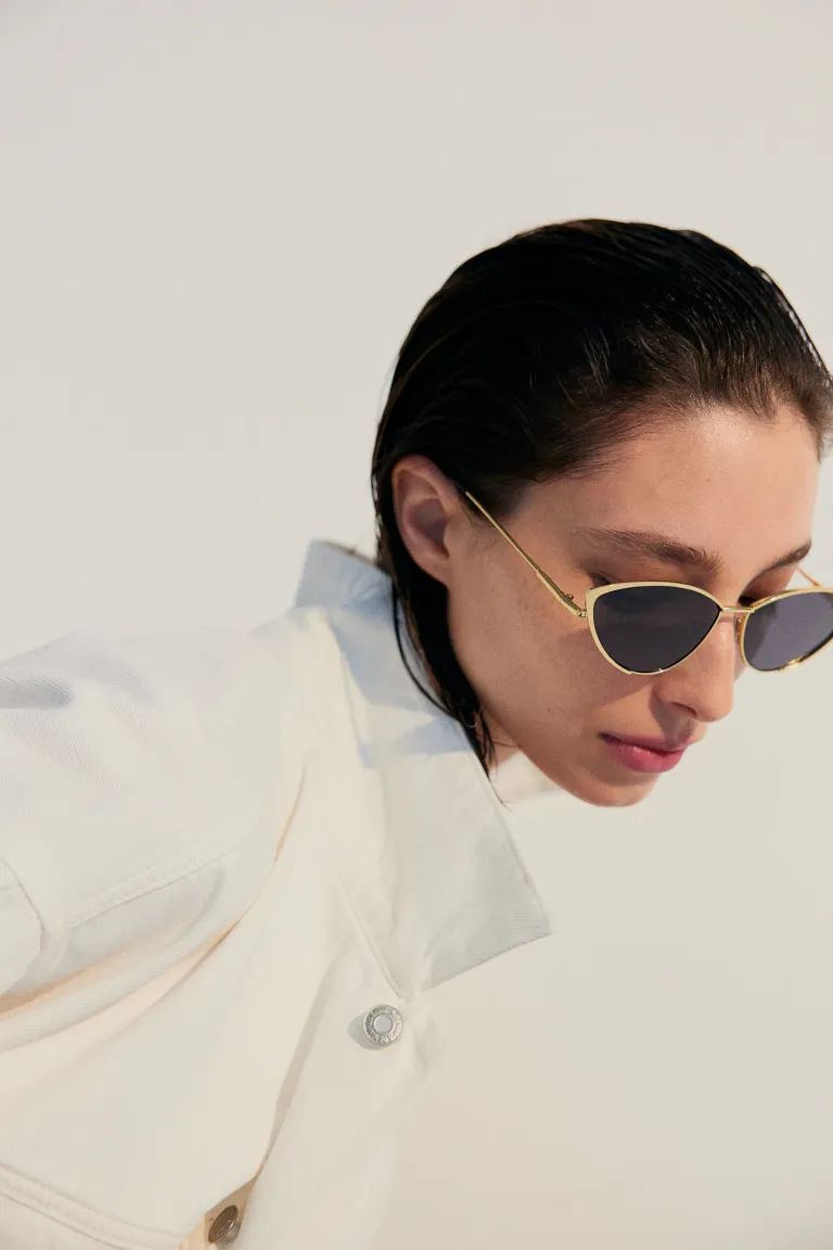 Cat Eye Sunglasses - Gold-colored - Ladies | H&M US | H&M (US + CA)