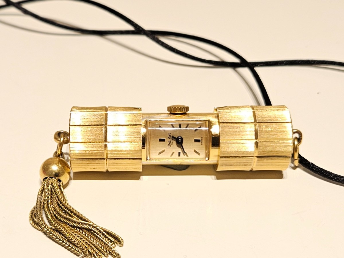 VINTAGE RARE LUXURY CYLINDRE SWISS GOLD PLATED LADIES WATCH PENDANT "BEL-ART"17J  | eBay Australi... | eBay AU