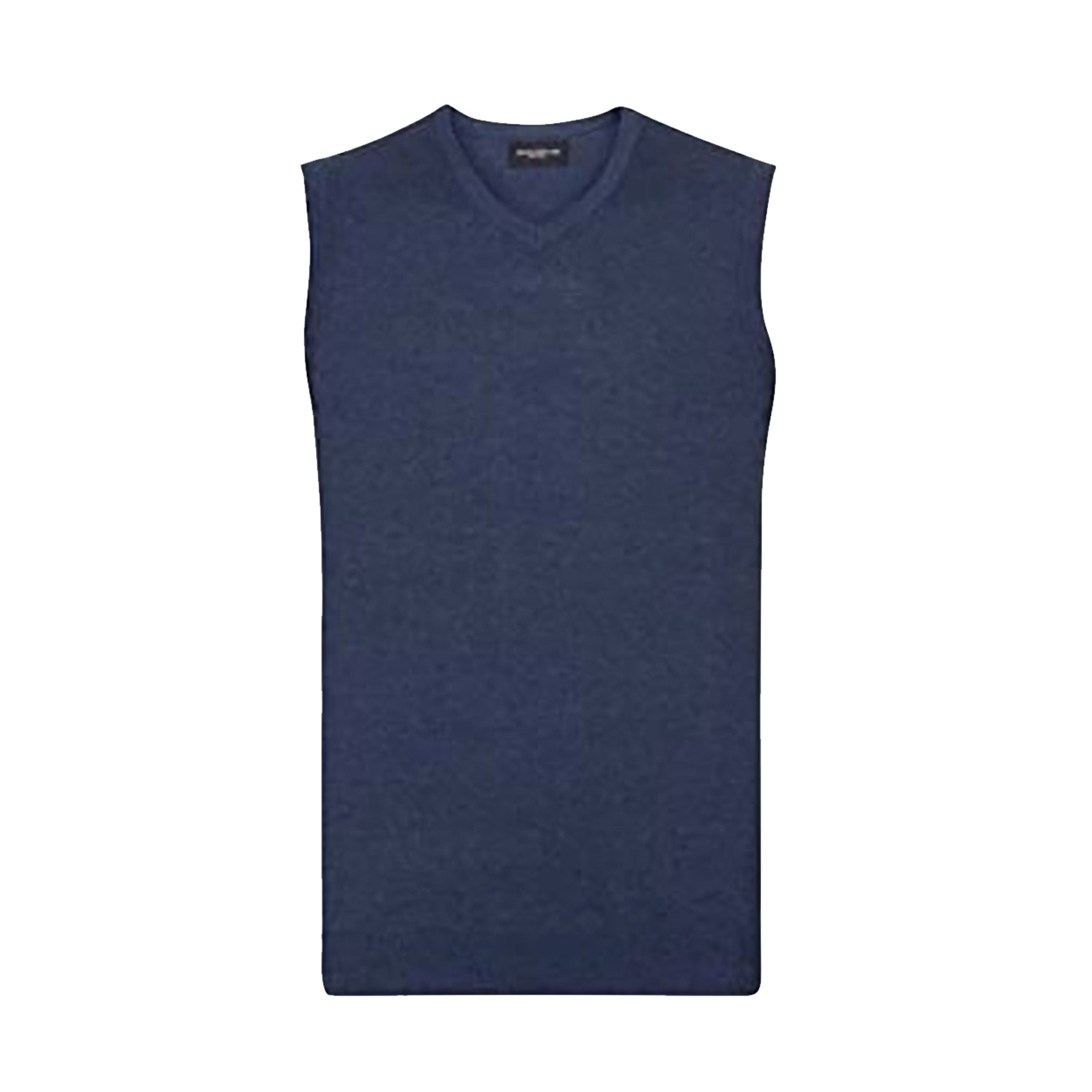 Russell Collection Mens V-Neck Sleevless Knitted Pullover Top / Jumper (Denim Marl) - XS - Also in:  | Verishop