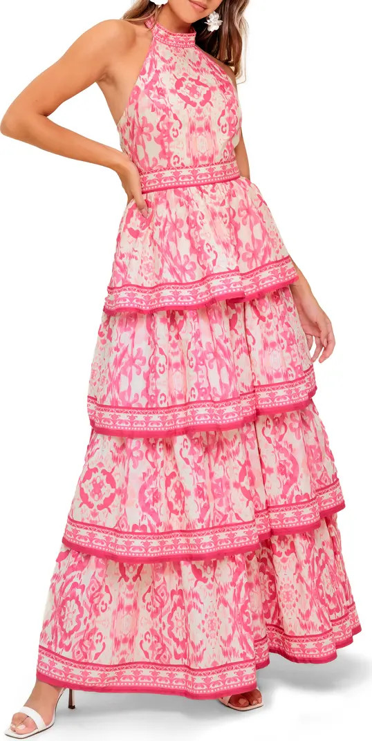 Ikat Tiered Halter Maxi Dress | Nordstrom Rack