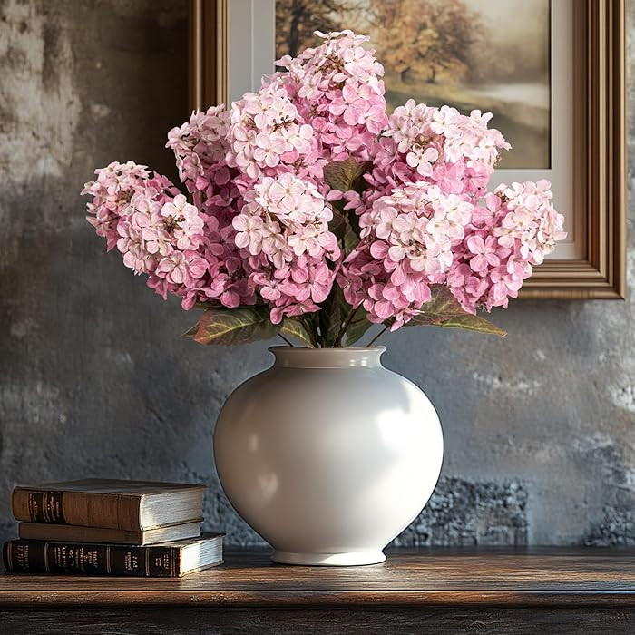 Hydrangea Artificial Flowers ,Fall Hydrangeas Artificial Flowers, Fake Fall Dried Hydrangea Decor... | Amazon (US)