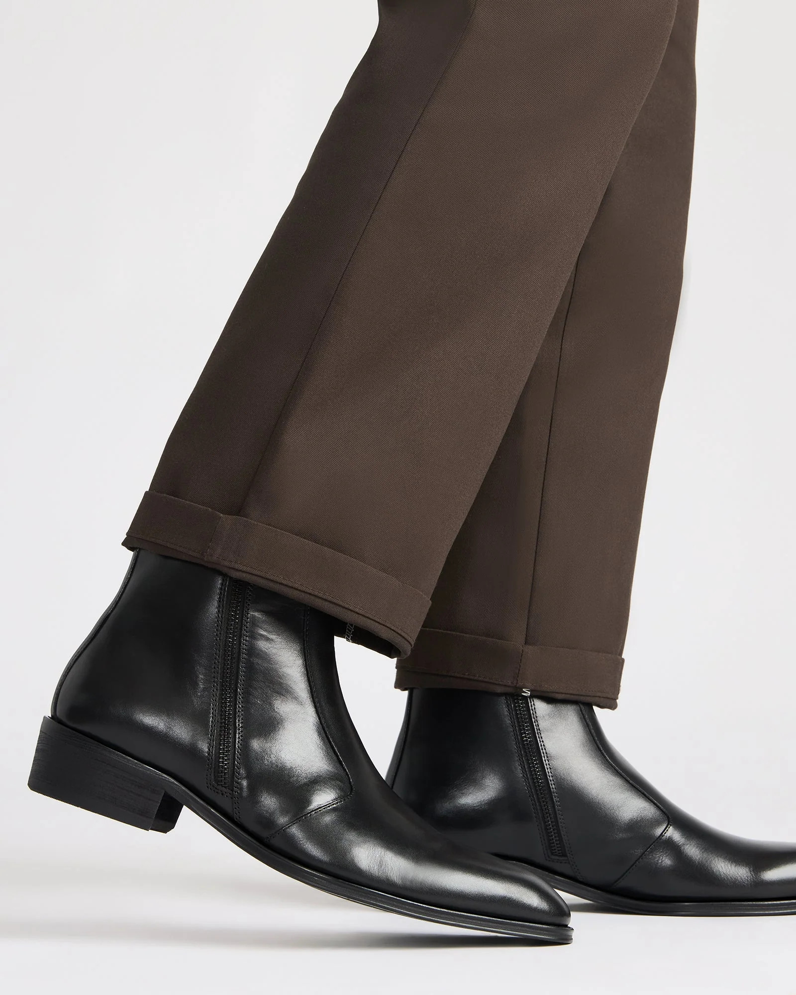 HAYNES Black Leather Men's Ankle Boot | Steve Madden (US)