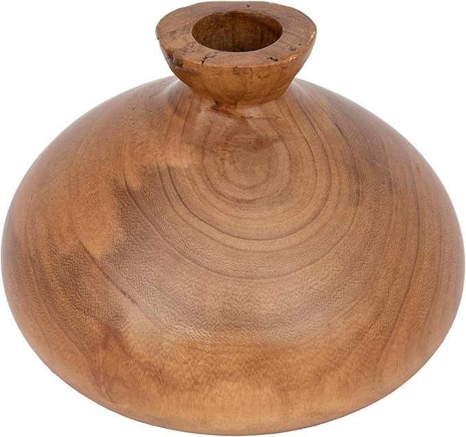 Creative Co-Op Decorative Paulownia Wood, Walnut Finish Vase | Amazon (US)