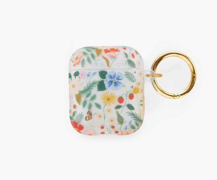 Clear Strawberry Fields AirPods Case | Rifle Paper Co.
