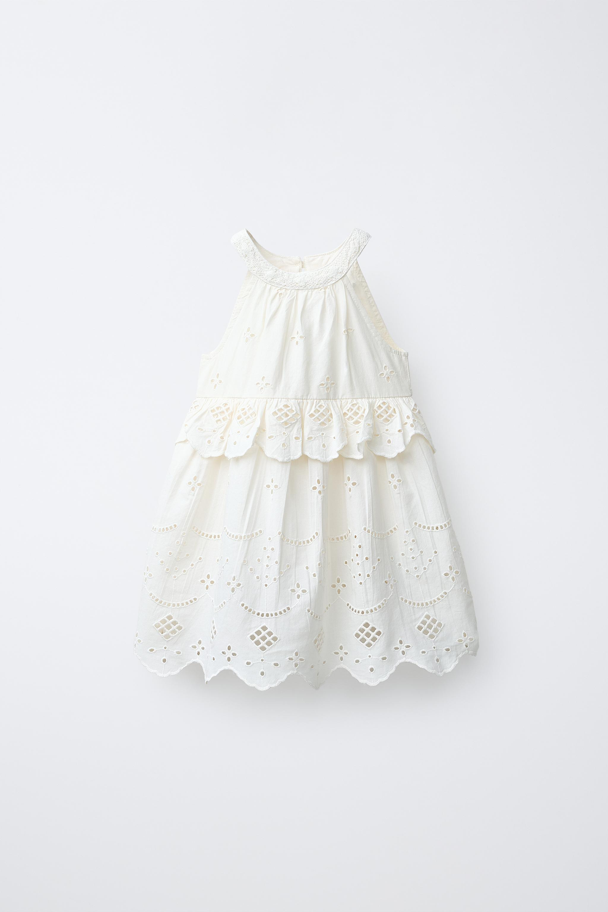 EMBROIDERED HALTER NECK DRESS | Zara US